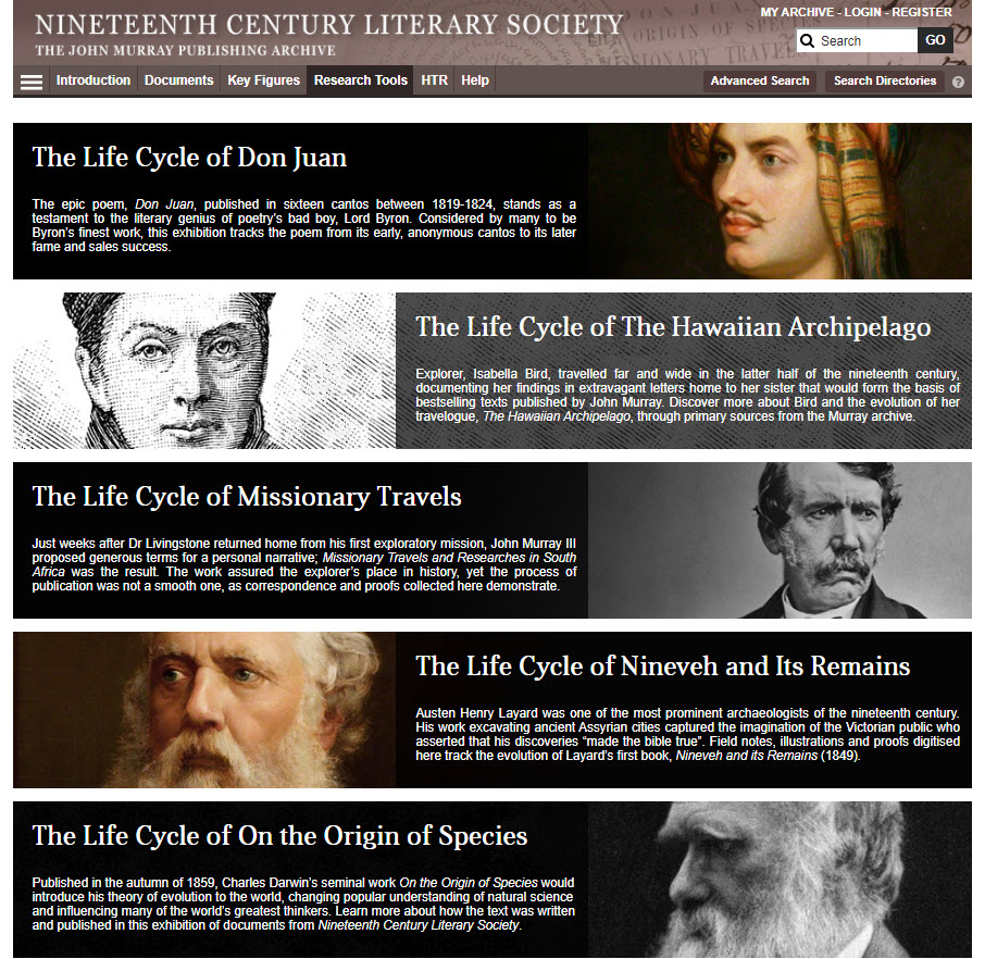 Screenshot of 'The Life Cycle of the Book' content